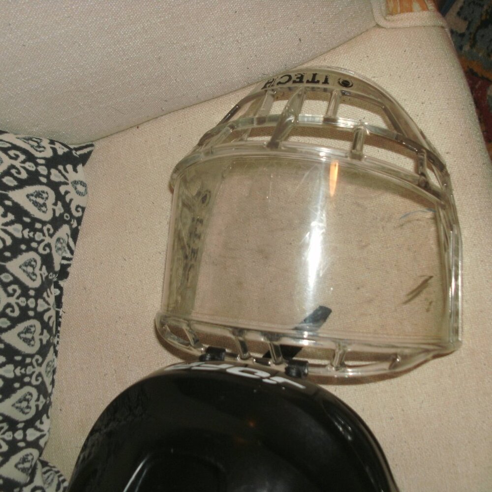 Jofa 690 L Hockey Equipment Helmet ITECH Size 7" to 7 5/8" Black Padded  HECC - Picture 7 of 7